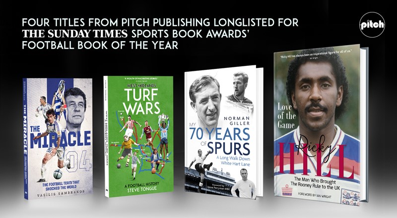 FOUR LONGLISTED FOR SPORTS BOOK AWARDS